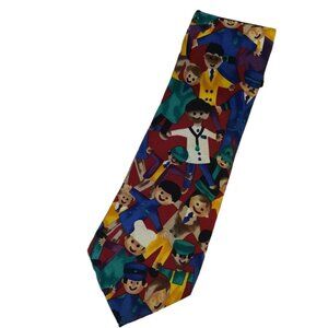 2/$15 Save the Children Necktie Multicolor 57.25" Silk "Dads" Jobs Profession